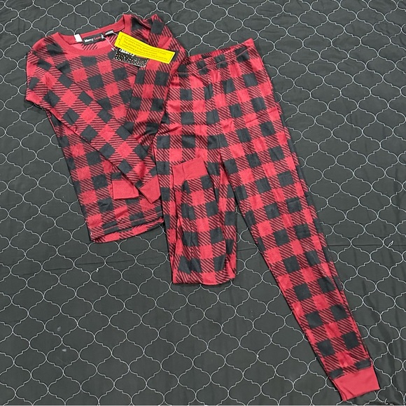 Merry Lane Big Kids Checkers Red Pajama Set Size Large NWT - Picture 4 of 7